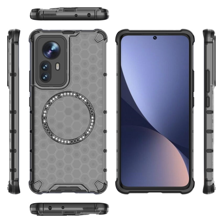For Xiaomi 12 Pro Honeycomb Magnetic Ring Shockproof Phone Case