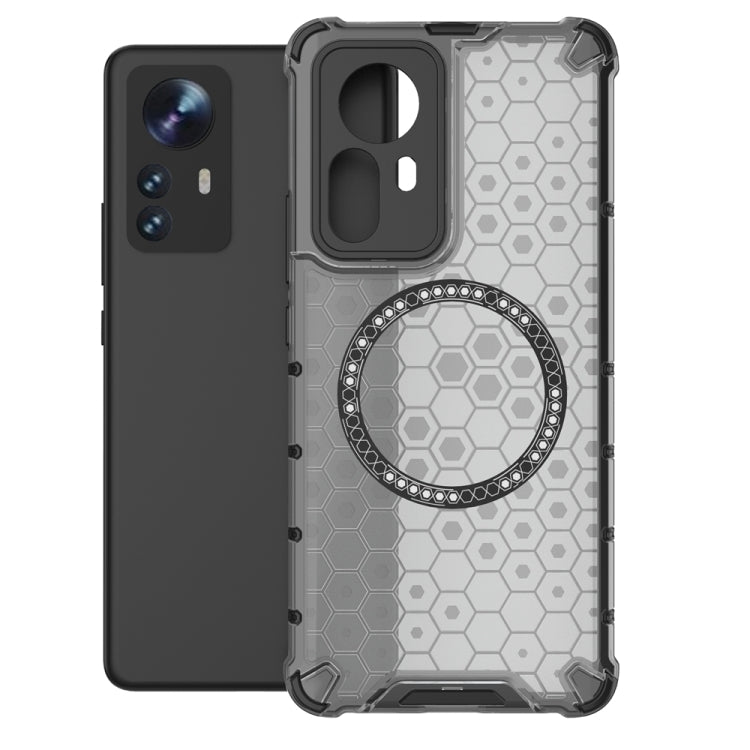 For Xiaomi 12 Pro Honeycomb Magnetic Ring Shockproof Phone Case