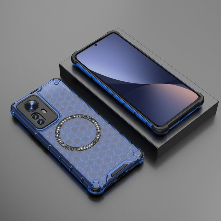 For Xiaomi 12 Pro Honeycomb Magnetic Ring Shockproof Phone Case