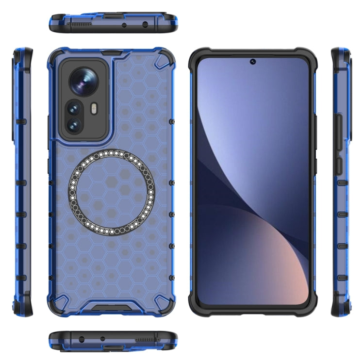For Xiaomi 12 Pro Honeycomb Magnetic Ring Shockproof Phone Case