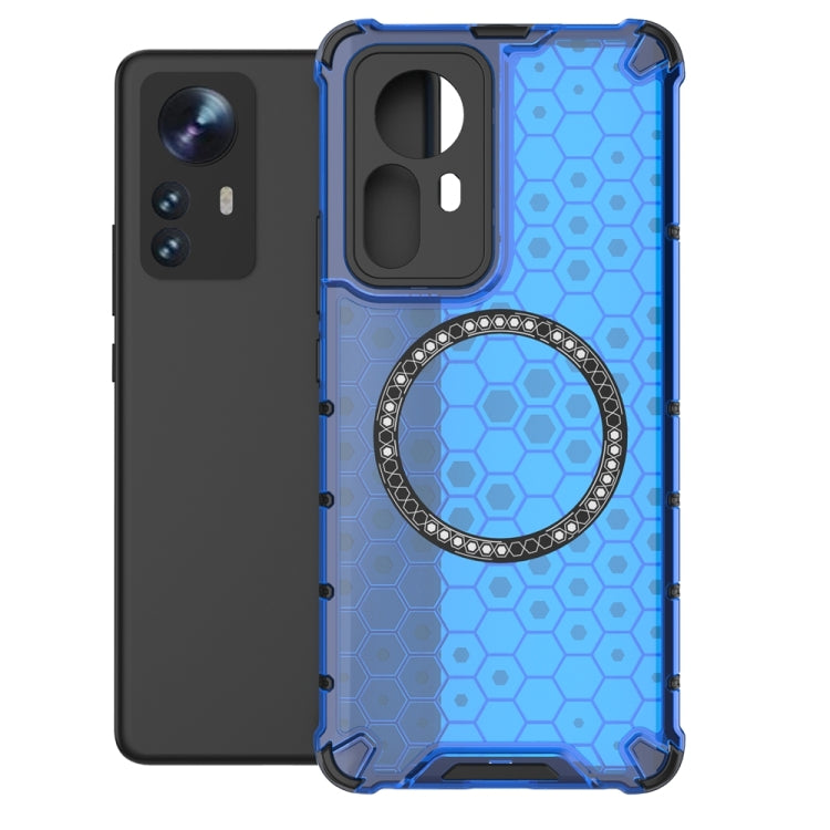 For Xiaomi 12 Pro Honeycomb Magnetic Ring Shockproof Phone Case