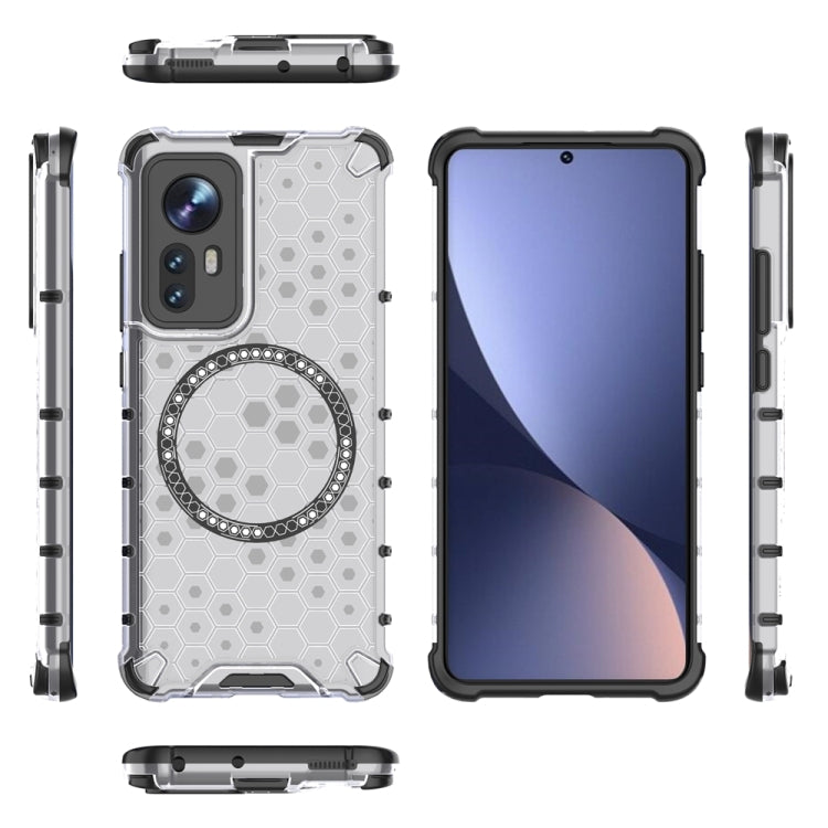 For Xiaomi 12 Honeycomb Magnetic Ring Shockproof Phone Case