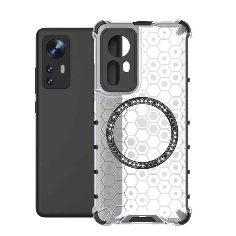 For Xiaomi 12 Honeycomb Magnetic Ring Shockproof Phone Case