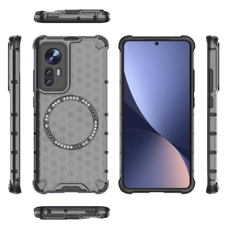 For Xiaomi 12 Honeycomb Magnetic Ring Shockproof Phone Case