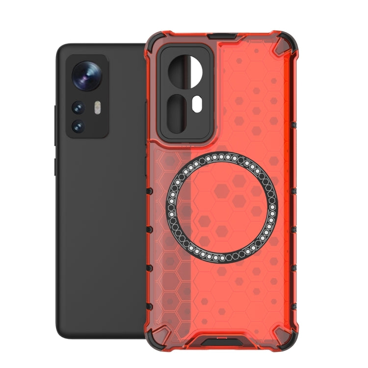 For Xiaomi 12 Honeycomb Magnetic Ring Shockproof Phone Case