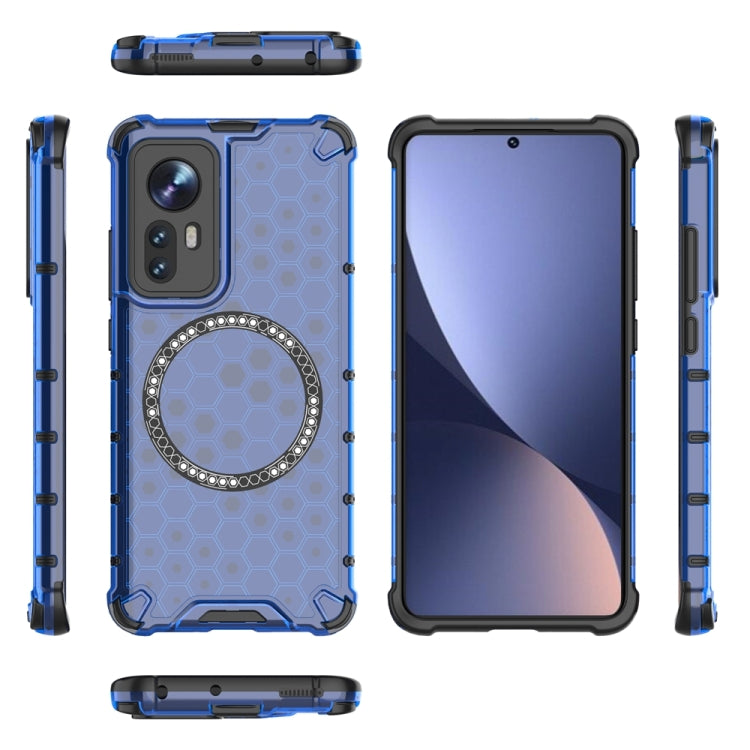 For Xiaomi 12 Honeycomb Magnetic Ring Shockproof Phone Case