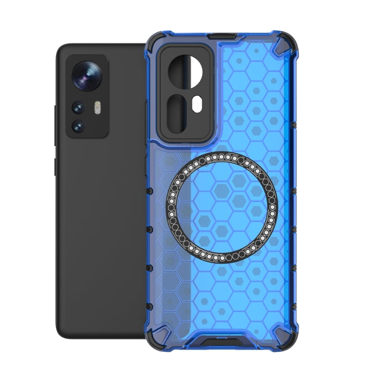For Xiaomi 12 Honeycomb Magnetic Ring Shockproof Phone Case