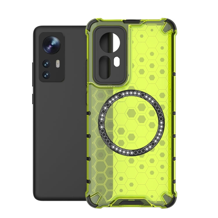For Xiaomi 12 Honeycomb Magnetic Ring Shockproof Phone Case