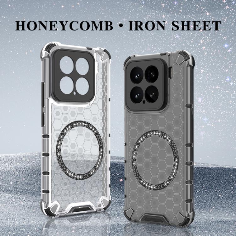 For Xiaomi 15 Pro Honeycomb Magnetic Ring Shockproof Phone Case