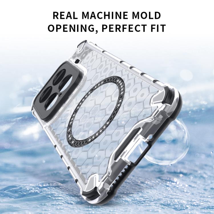 For Xiaomi 15 Pro Honeycomb Magnetic Ring Shockproof Phone Case