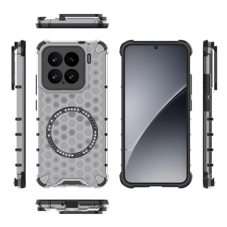 For Xiaomi 15 Pro Honeycomb Magnetic Ring Shockproof Phone Case