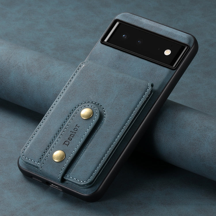For Google Pixel 6 Denior D14 NK Retro Pattern MagSafe Magnetic Card Holder Leather Phone Case