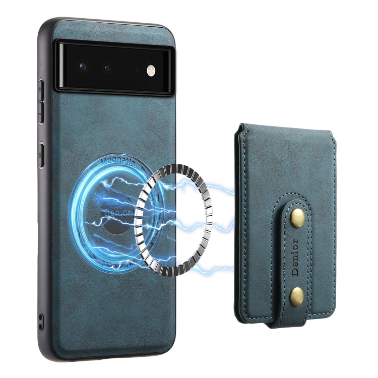 For Google Pixel 6 Denior D14 NK Retro Pattern MagSafe Magnetic Card Holder Leather Phone Case