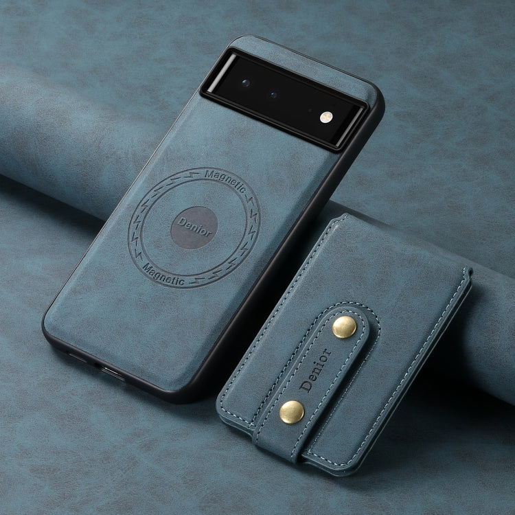 For Google Pixel 6 Denior D14 NK Retro Pattern MagSafe Magnetic Card Holder Leather Phone Case