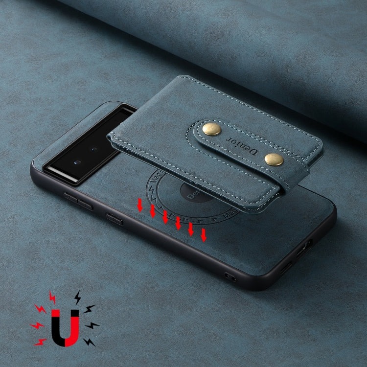 For Google Pixel 6 Denior D14 NK Retro Pattern MagSafe Magnetic Card Holder Leather Phone Case