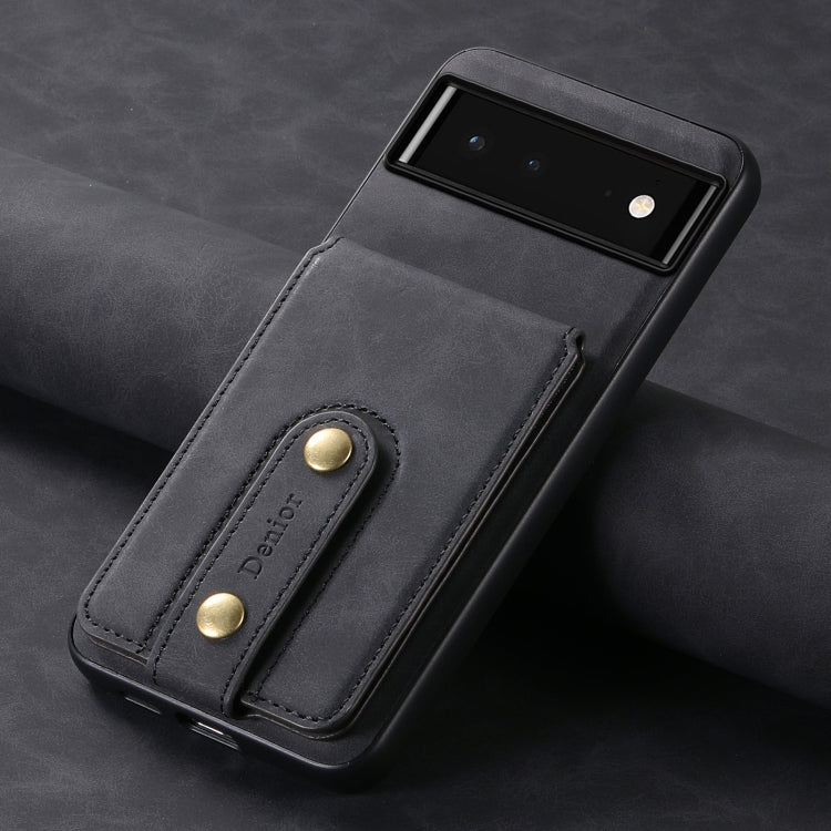 For Google Pixel 6 Denior D14 NK Retro Pattern MagSafe Magnetic Card Holder Leather Phone Case