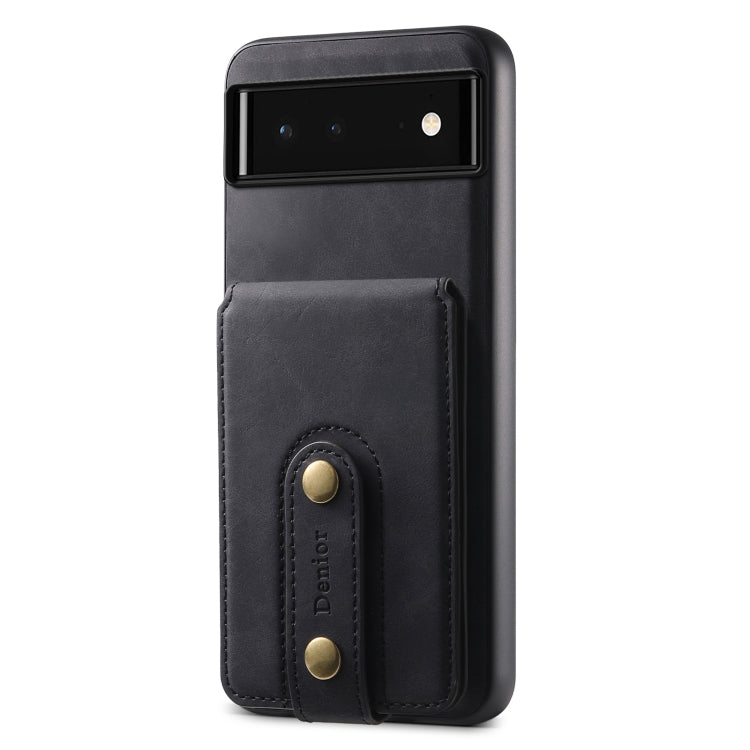 For Google Pixel 6 Denior D14 NK Retro Pattern MagSafe Magnetic Card Holder Leather Phone Case