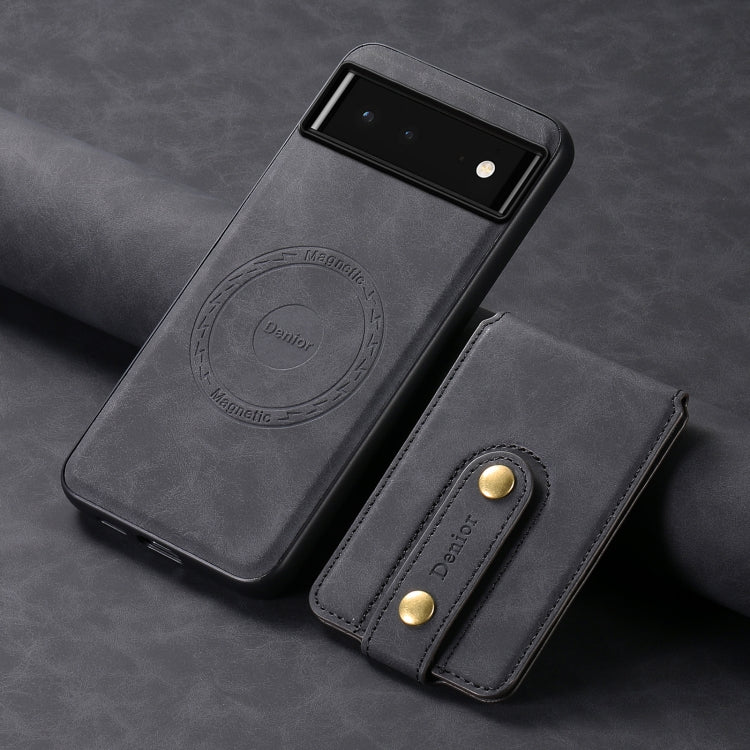 For Google Pixel 6 Denior D14 NK Retro Pattern MagSafe Magnetic Card Holder Leather Phone Case