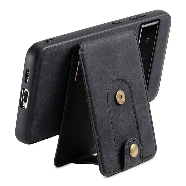 For Google Pixel 6 Pro Denior D14 NK Retro Pattern MagSafe Magnetic Card Holder Leather Phone Case