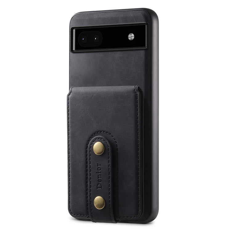 For Google Pixel 6a Denior D14 NK Retro Pattern MagSafe Magnetic Card Holder Leather Phone Case