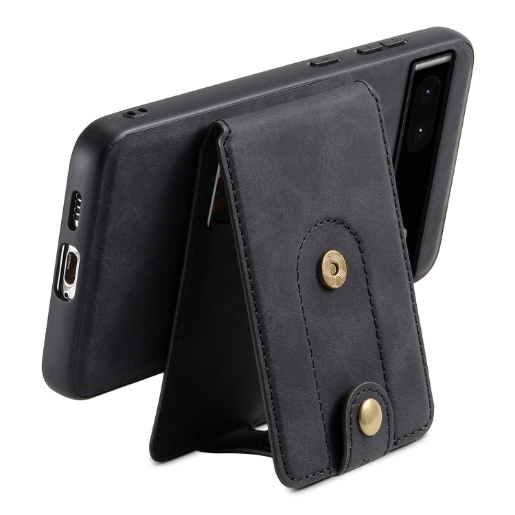 For Google Pixel 6a Denior D14 NK Retro Pattern MagSafe Magnetic Card Holder Leather Phone Case