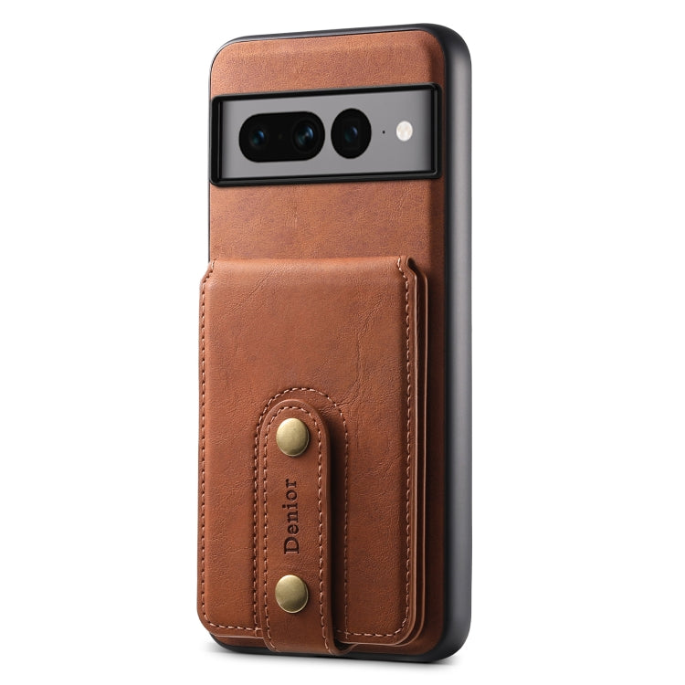 For Google Pixel 7 Pro 5G Denior D14 NK Retro Pattern MagSafe Magnetic Card Holder Leather Phone Case