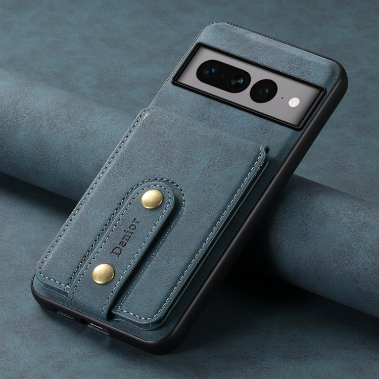 For Google Pixel 7 Pro 5G Denior D14 NK Retro Pattern MagSafe Magnetic Card Holder Leather Phone Case