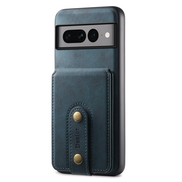 For Google Pixel 7 Pro 5G Denior D14 NK Retro Pattern MagSafe Magnetic Card Holder Leather Phone Case