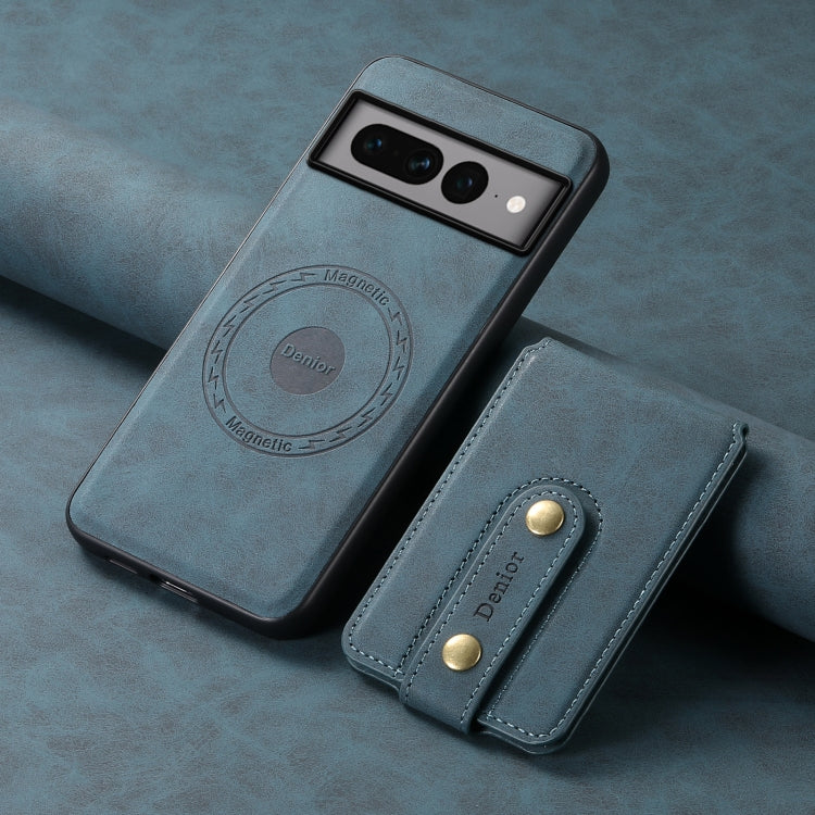 For Google Pixel 7 Pro 5G Denior D14 NK Retro Pattern MagSafe Magnetic Card Holder Leather Phone Case