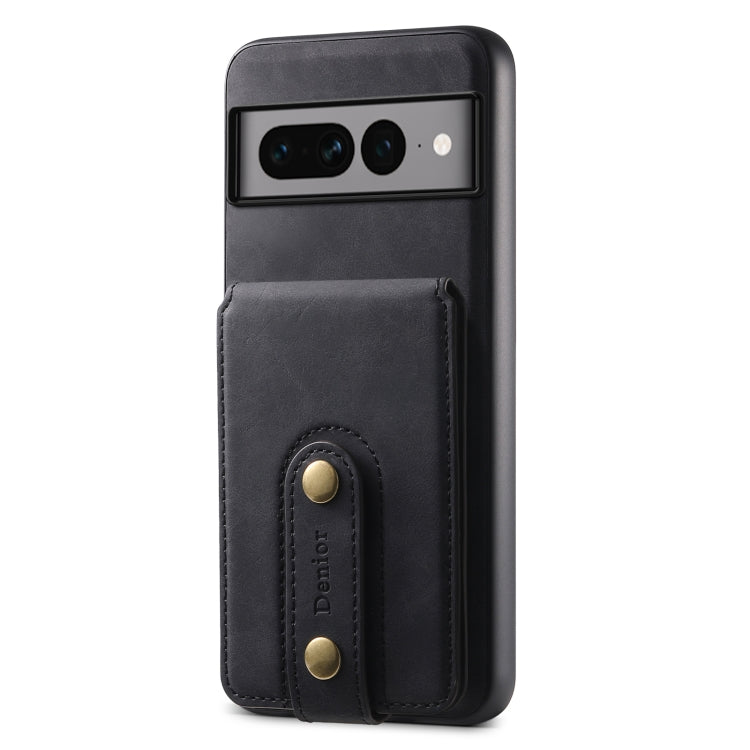 For Google Pixel 7 Pro 5G Denior D14 NK Retro Pattern MagSafe Magnetic Card Holder Leather Phone Case