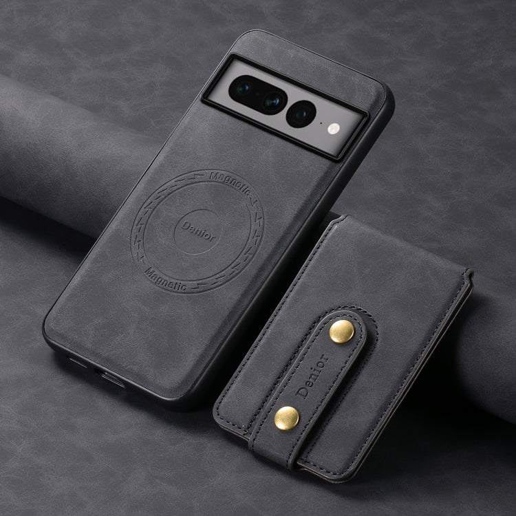 For Google Pixel 7 Pro 5G Denior D14 NK Retro Pattern MagSafe Magnetic Card Holder Leather Phone Case