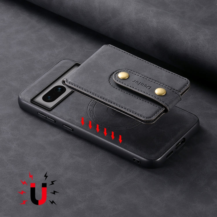 For Google Pixel 7 Pro 5G Denior D14 NK Retro Pattern MagSafe Magnetic Card Holder Leather Phone Case