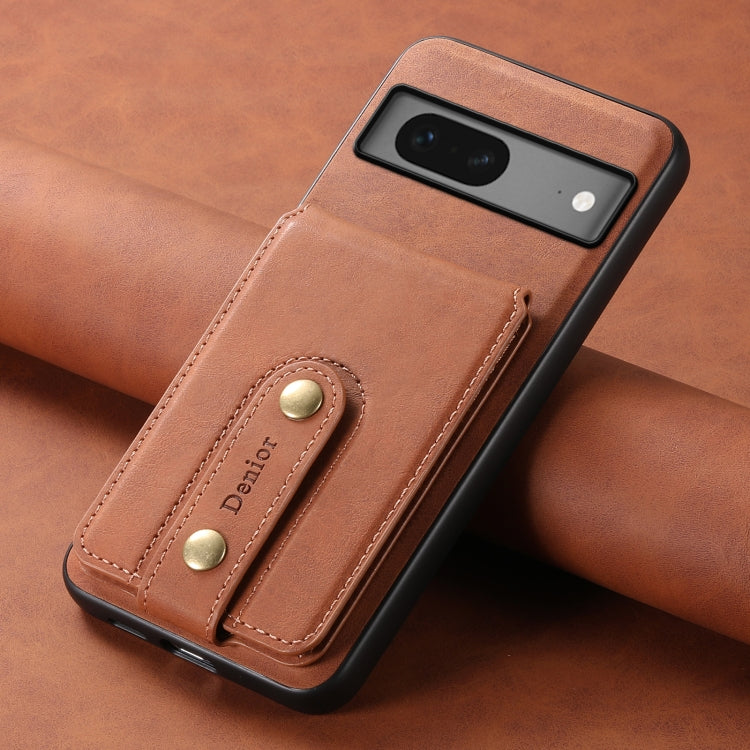 For Google Pixel 7 5G Denior D14 NK Retro Pattern MagSafe Magnetic Card Holder Leather Phone Case