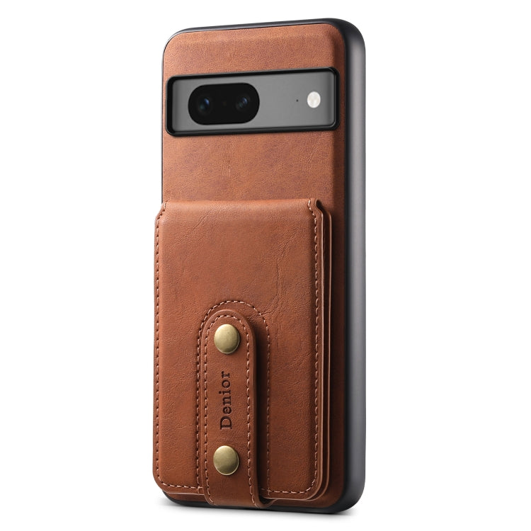 For Google Pixel 7 5G Denior D14 NK Retro Pattern MagSafe Magnetic Card Holder Leather Phone Case