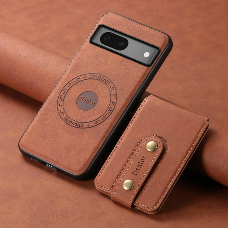 For Google Pixel 7 5G Denior D14 NK Retro Pattern MagSafe Magnetic Card Holder Leather Phone Case