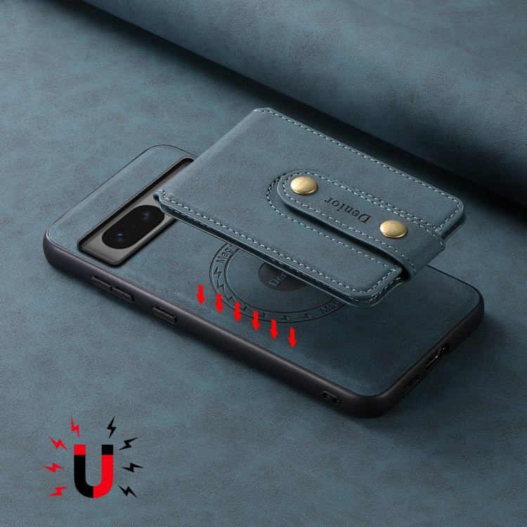 For Google Pixel 7 5G Denior D14 NK Retro Pattern MagSafe Magnetic Card Holder Leather Phone Case
