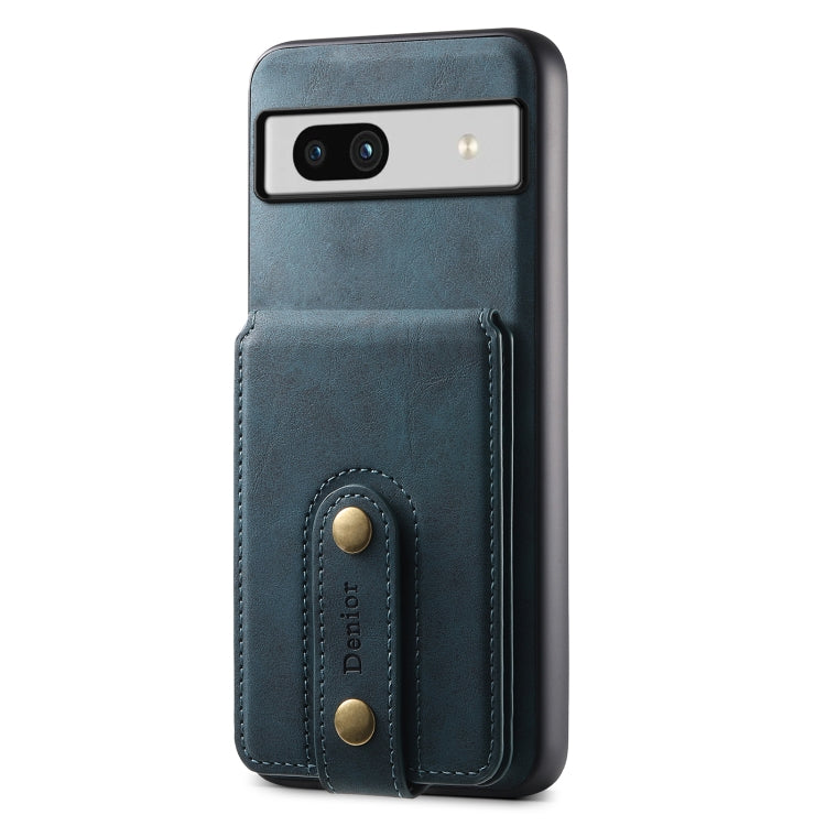 For Google Pixel 7a Denior D14 NK Retro Pattern MagSafe Magnetic Card Holder Leather Phone Case
