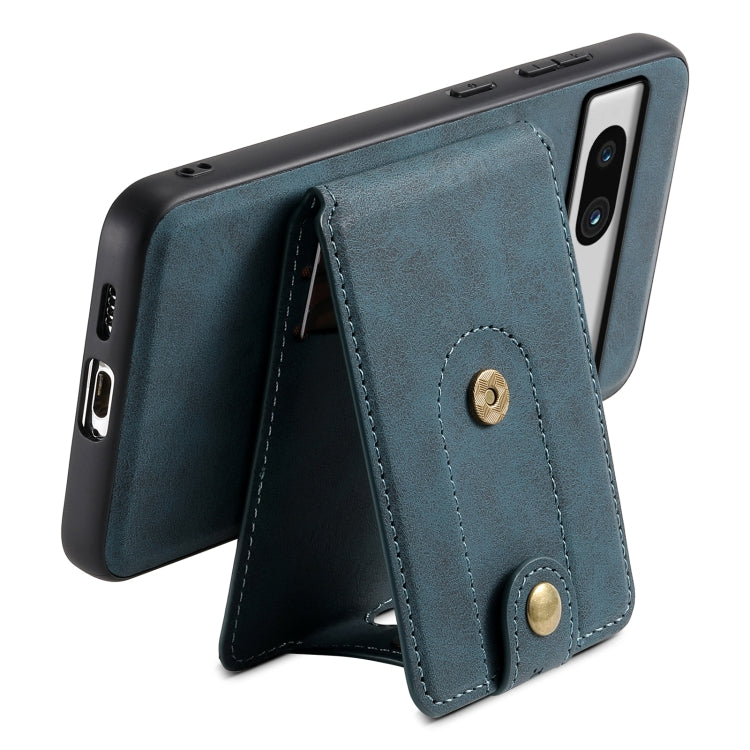 For Google Pixel 7a Denior D14 NK Retro Pattern MagSafe Magnetic Card Holder Leather Phone Case
