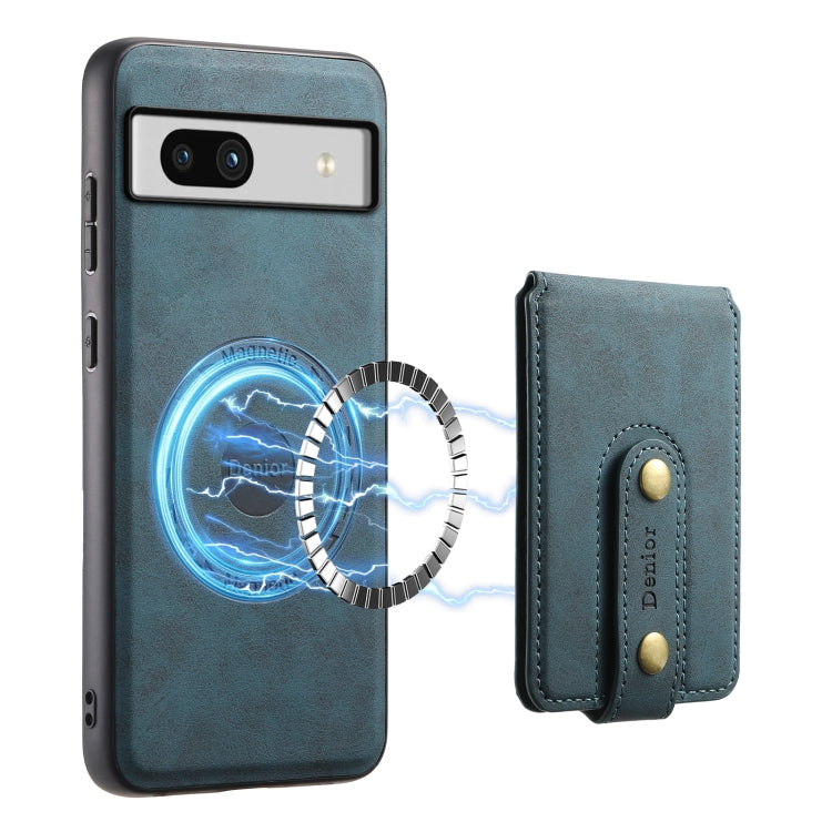 For Google Pixel 7a Denior D14 NK Retro Pattern MagSafe Magnetic Card Holder Leather Phone Case