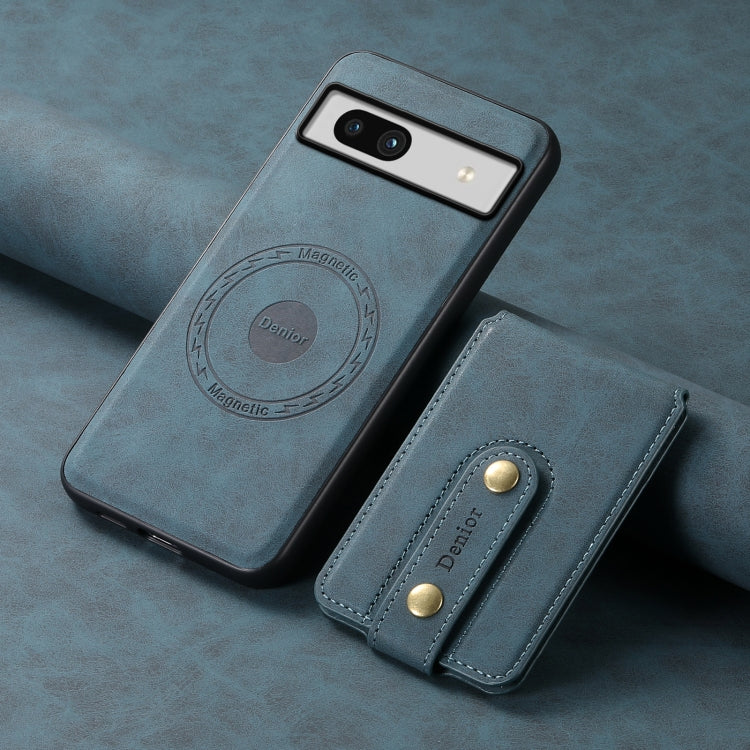 For Google Pixel 7a Denior D14 NK Retro Pattern MagSafe Magnetic Card Holder Leather Phone Case
