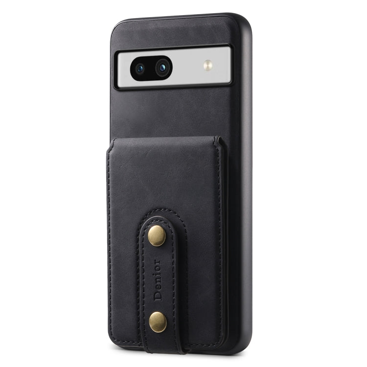 For Google Pixel 7a Denior D14 NK Retro Pattern MagSafe Magnetic Card Holder Leather Phone Case