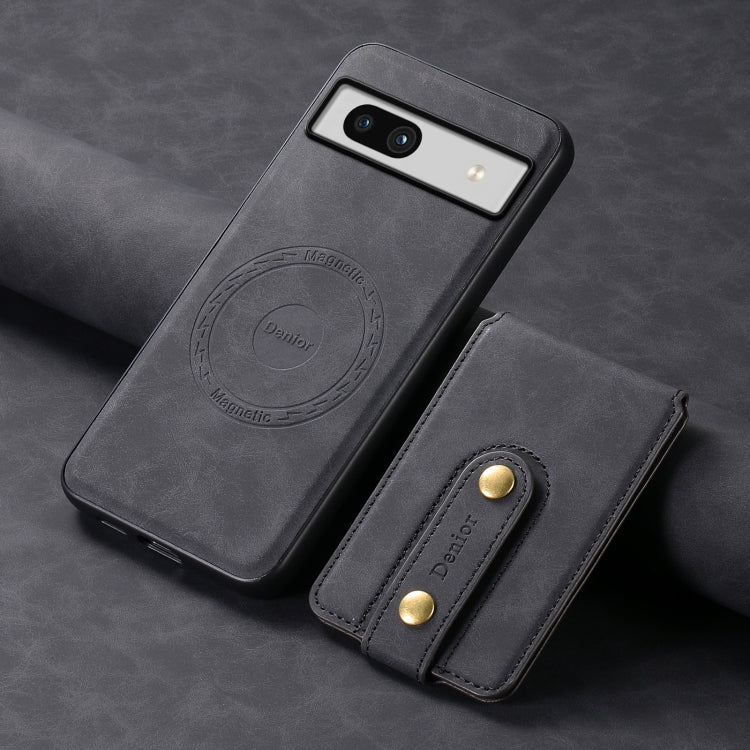 For Google Pixel 7a Denior D14 NK Retro Pattern MagSafe Magnetic Card Holder Leather Phone Case