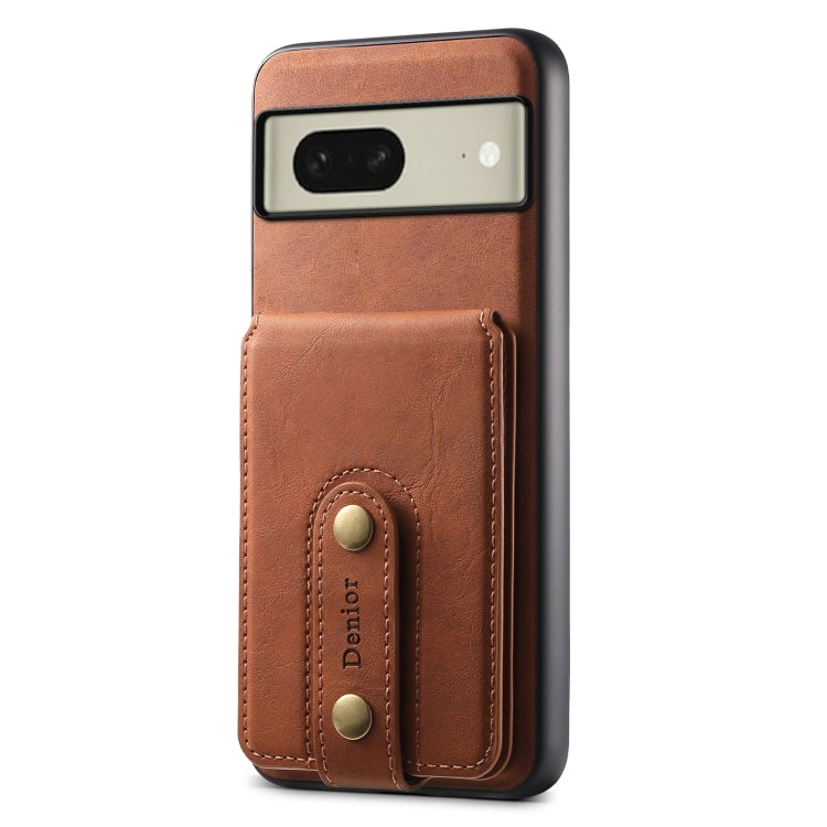 For Google Pixel 8 Denior D14 NK Retro Pattern MagSafe Magnetic Card Holder Leather Phone Case
