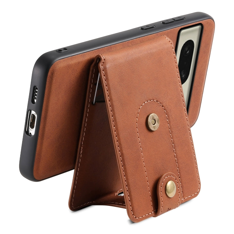 For Google Pixel 8 Denior D14 NK Retro Pattern MagSafe Magnetic Card Holder Leather Phone Case