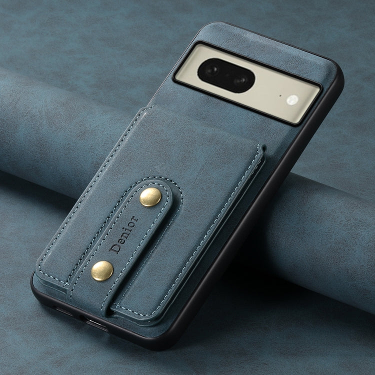 For Google Pixel 8 Denior D14 NK Retro Pattern MagSafe Magnetic Card Holder Leather Phone Case