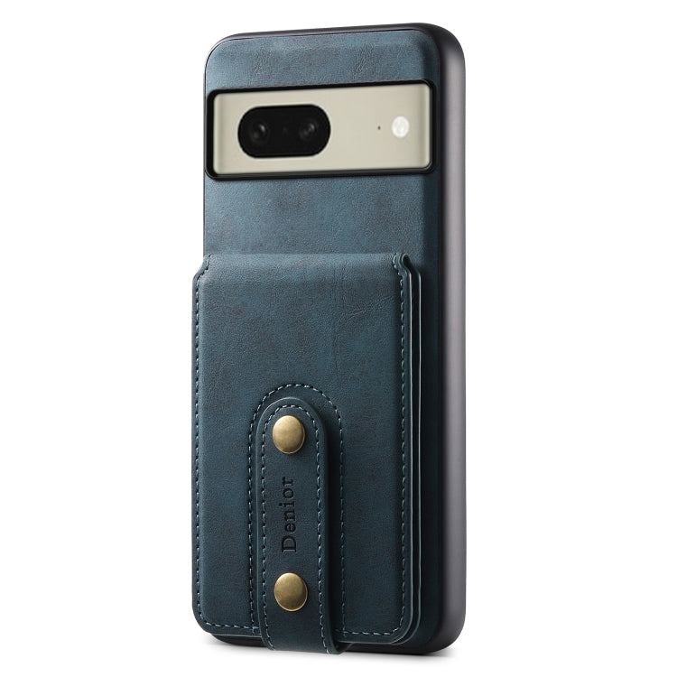 For Google Pixel 8 Denior D14 NK Retro Pattern MagSafe Magnetic Card Holder Leather Phone Case