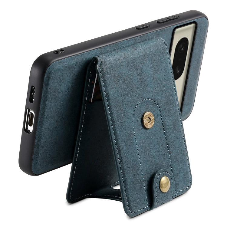 For Google Pixel 8 Denior D14 NK Retro Pattern MagSafe Magnetic Card Holder Leather Phone Case