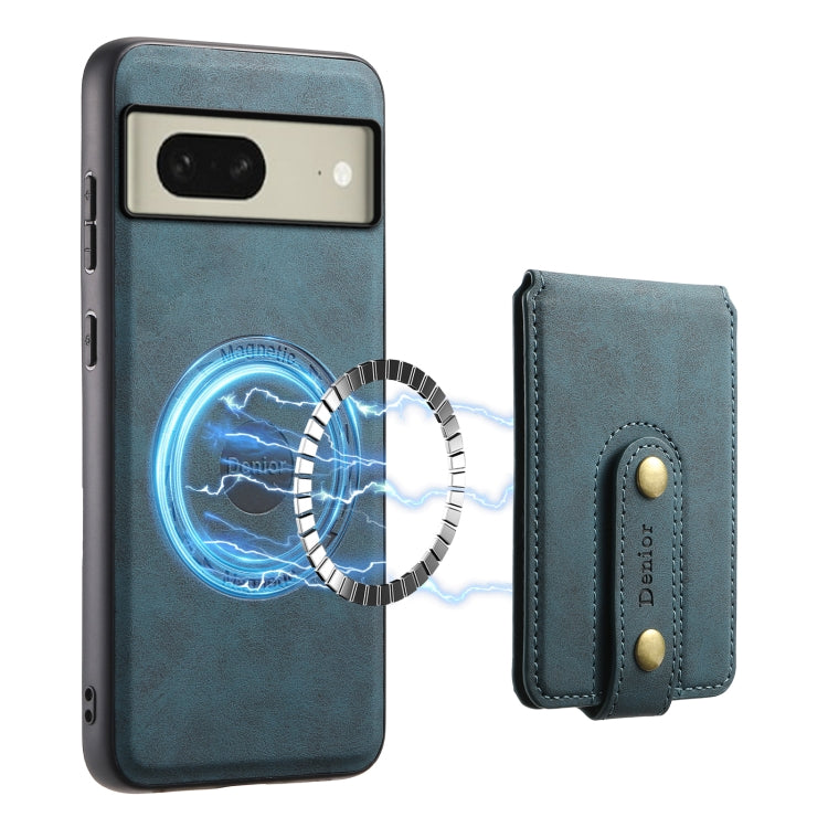 For Google Pixel 8 Denior D14 NK Retro Pattern MagSafe Magnetic Card Holder Leather Phone Case
