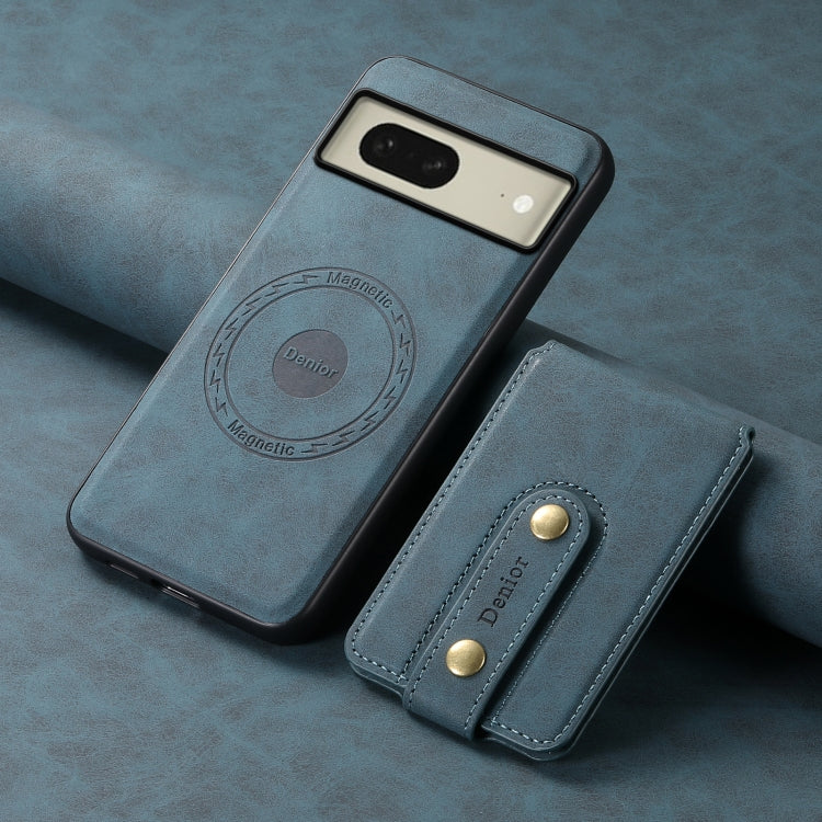 For Google Pixel 8 Denior D14 NK Retro Pattern MagSafe Magnetic Card Holder Leather Phone Case