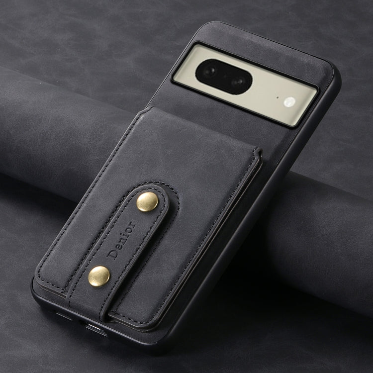 For Google Pixel 8 Denior D14 NK Retro Pattern MagSafe Magnetic Card Holder Leather Phone Case